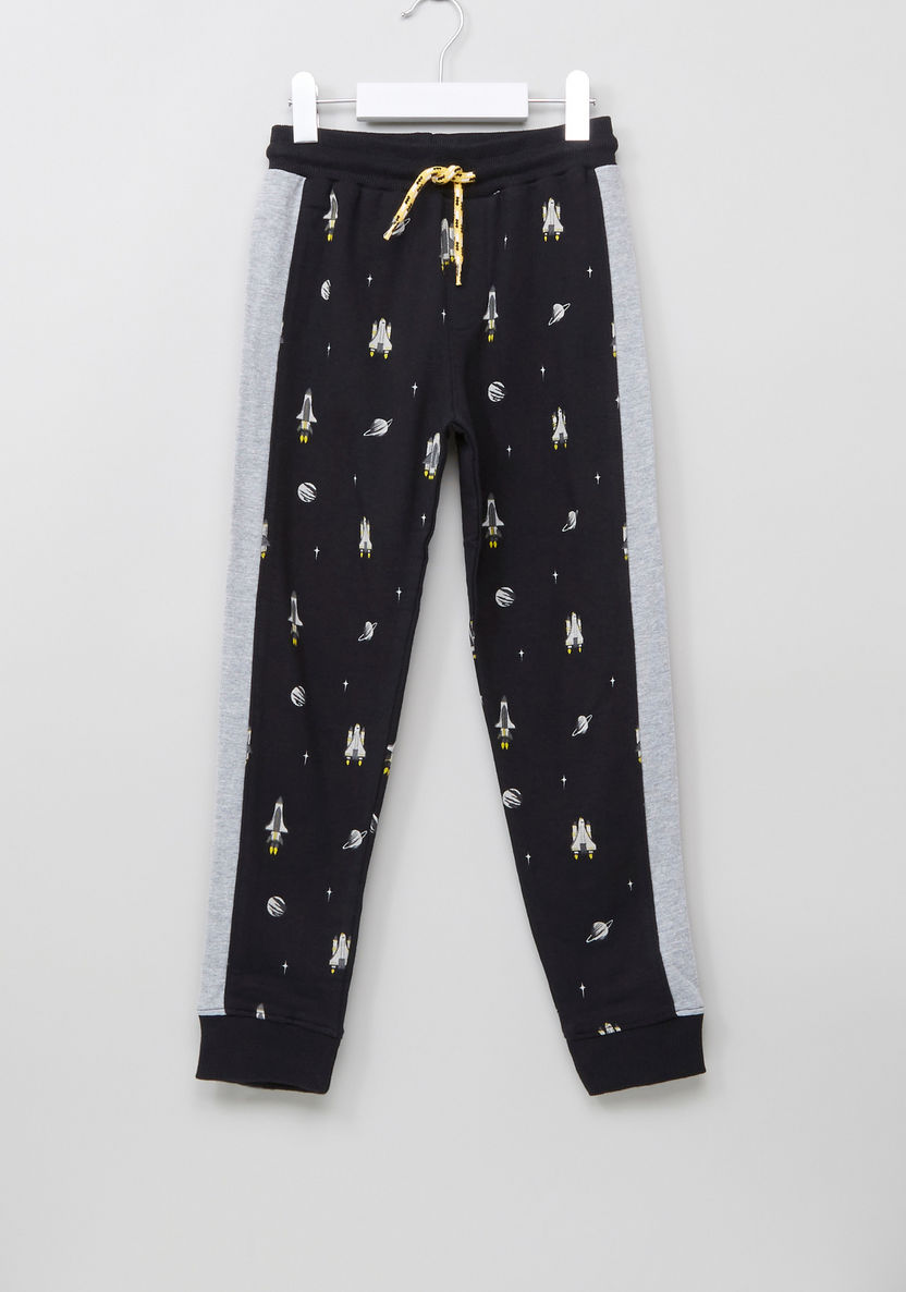 Juniors Cut And Sew Printed Joggers-Joggers-image-0
