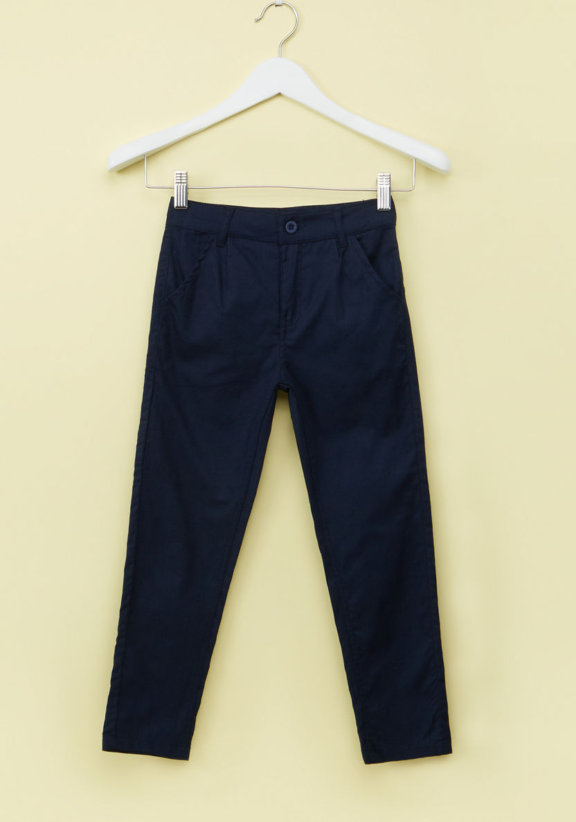 Juniors Full Length Pants with Button Closure-Pants-image-0