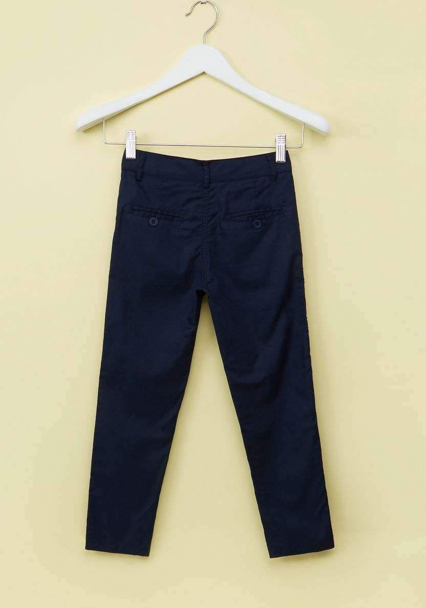 Juniors Full Length Pants with Button Closure-Pants-image-2