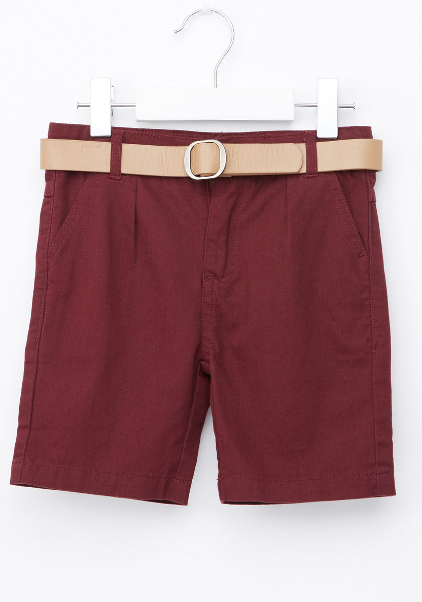 Juniors Shorts with Belt-Shorts-image-0