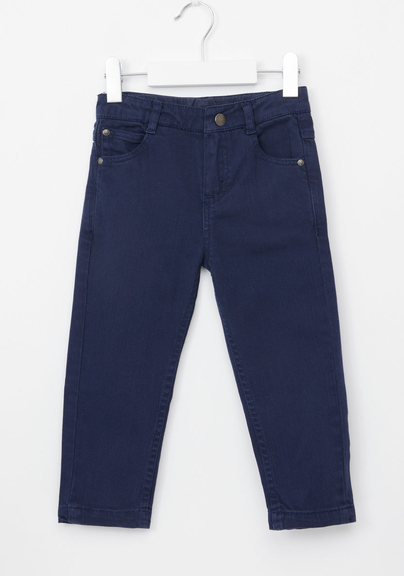 Juniors Full Length Jeans with Button Closure-Jeans-image-0