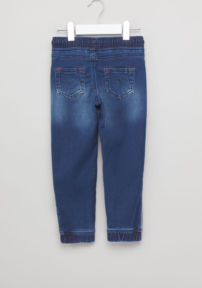Juniors Pull-On Denim Pants with Side Tape-Jeans-image-2