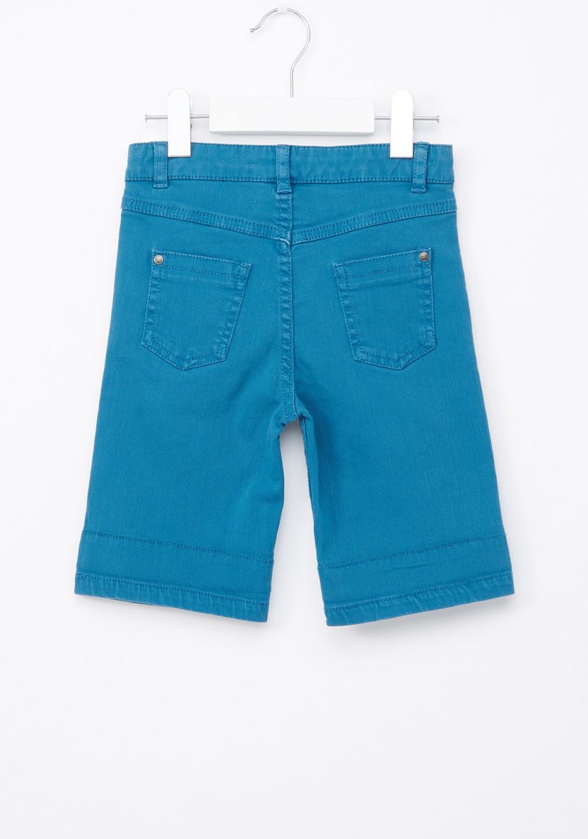 Juniors Shorts with Pocket Detail and Button Closure-Shorts-image-2