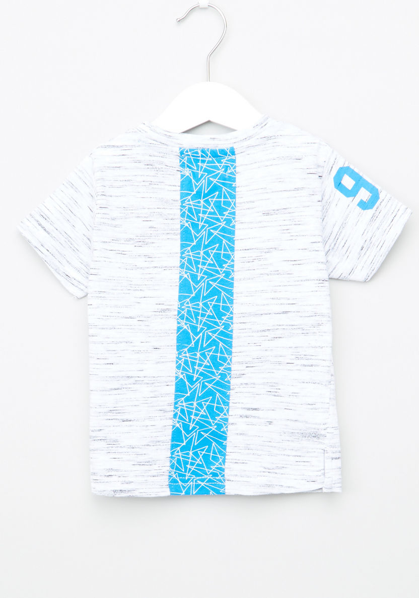 Juniors Printed Round Neck T-shirt with Short Sleeves-T Shirts-image-2