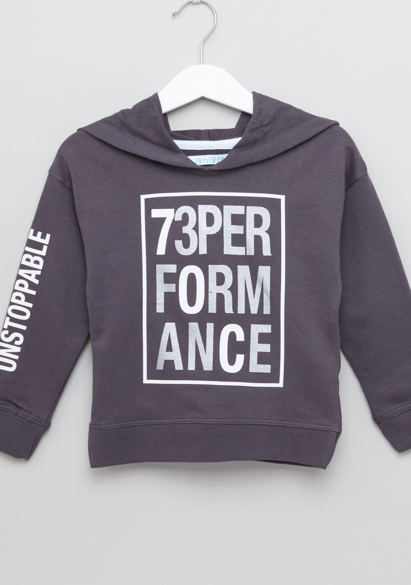 Juniors Graphic Sweat Top with Hood-Sweaters and Cardigans-image-0