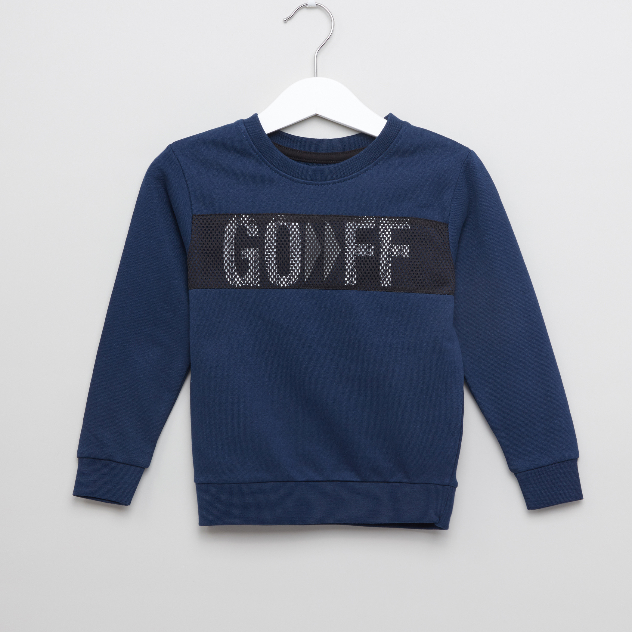 Juniors Pullover Sweat Top With Mesh-boys-clothing-jumpersandcardigans-image-1