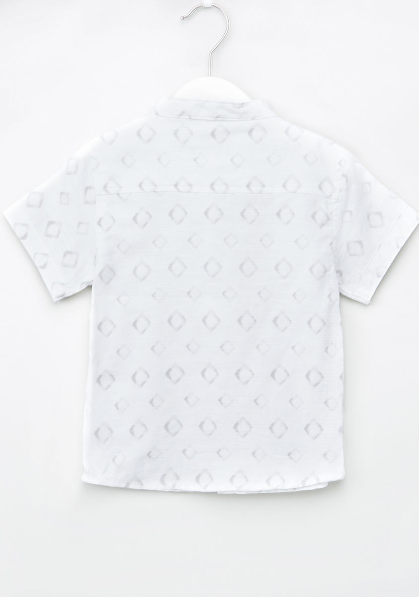 Eligo Printed Mandarin Short Sleeves Shirt-Shirts-image-2