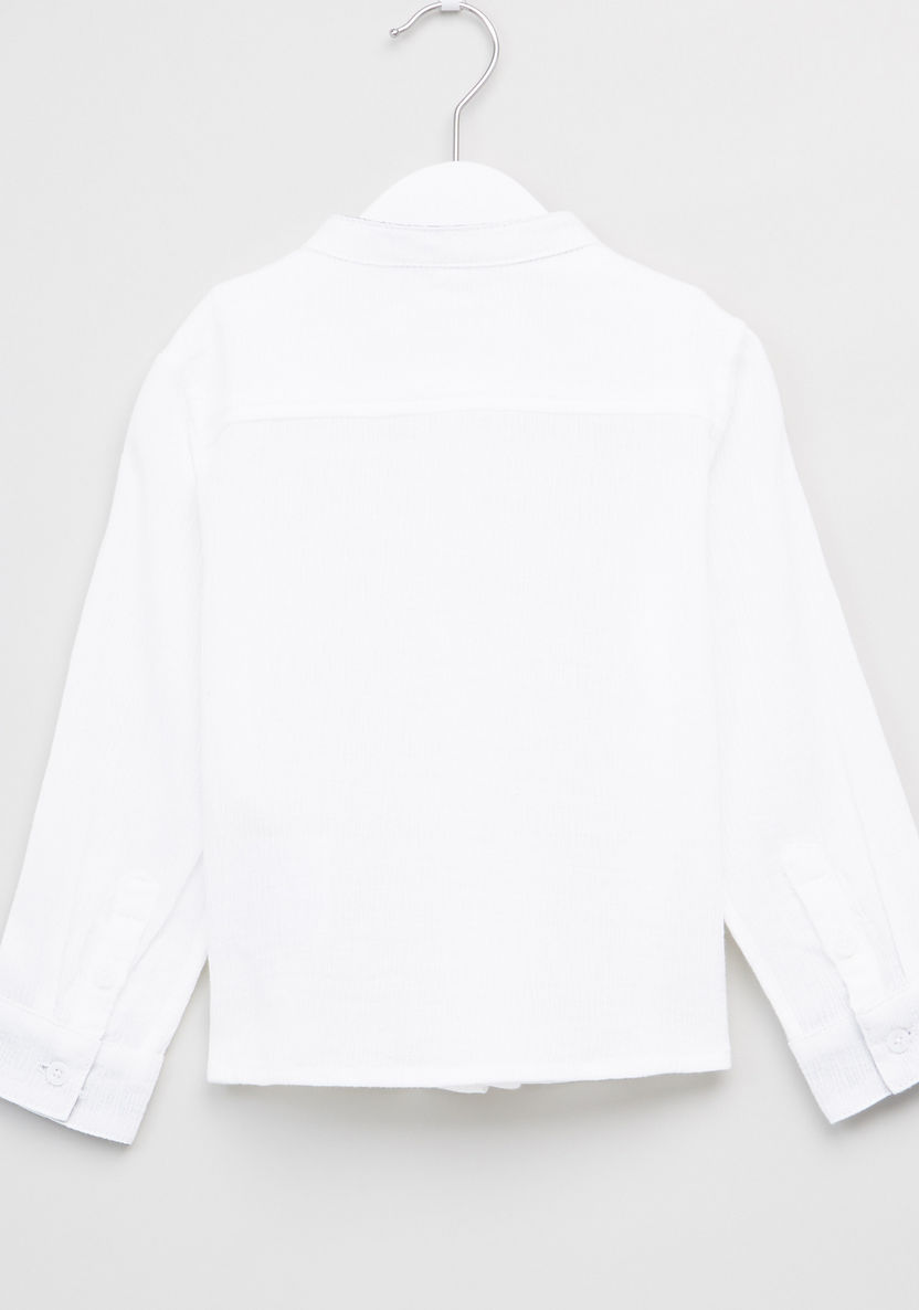 Giggles Mandarin Collar Long Sleeves Shirt-Shirts-image-2