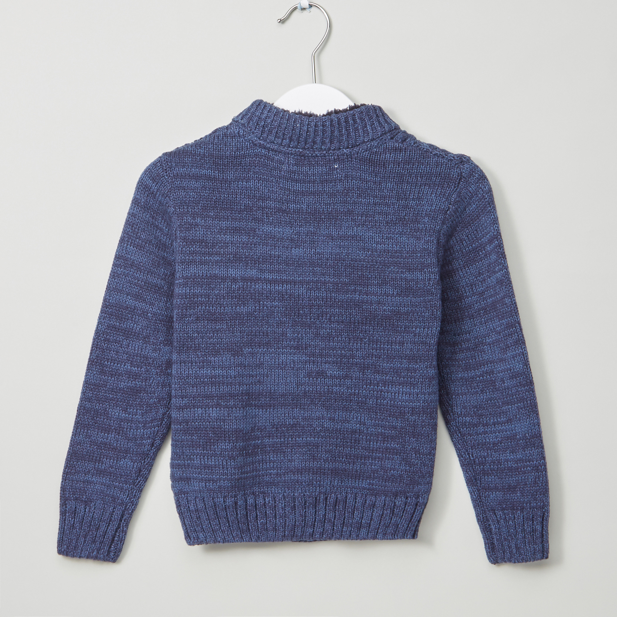 Eligo Henley Neck Cable Knitwear-baby-boys-clothing-winterwear-jacketsandblazers-image-3