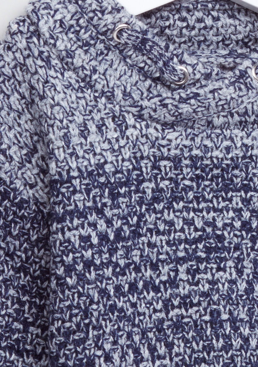 Eligo Shawl Neck Long Sleeves Sweater-Sweaters and Cardigans-image-1