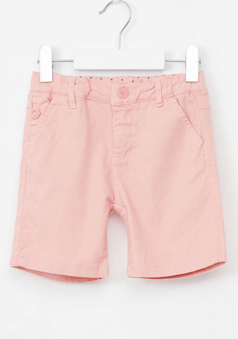 Eligo Mandarin Collar T-shirt with Pocket Detail Shorts-Clothes Sets-image-4