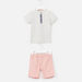 Eligo Mandarin Collar T-shirt with Pocket Detail Shorts-Clothes Sets-thumbnail-0