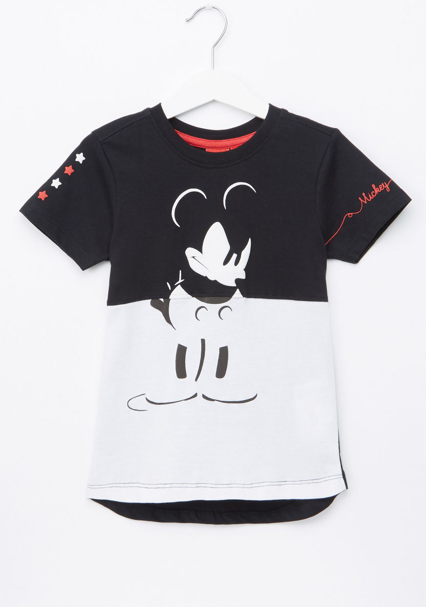 Mickey Mouse Graphic Printed Short Sleeves T-shirt-T Shirts-image-0