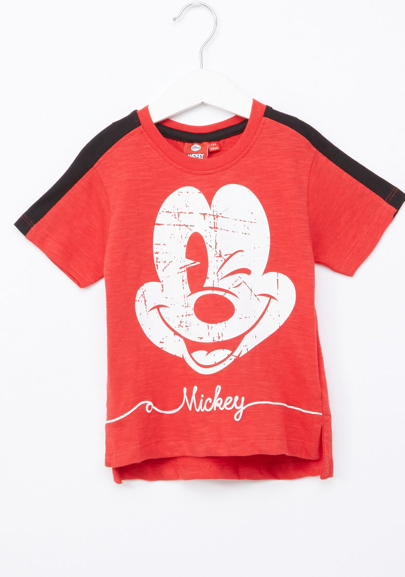 Mickey Mouse Graphic Round Neck T-shirt-T Shirts-image-0