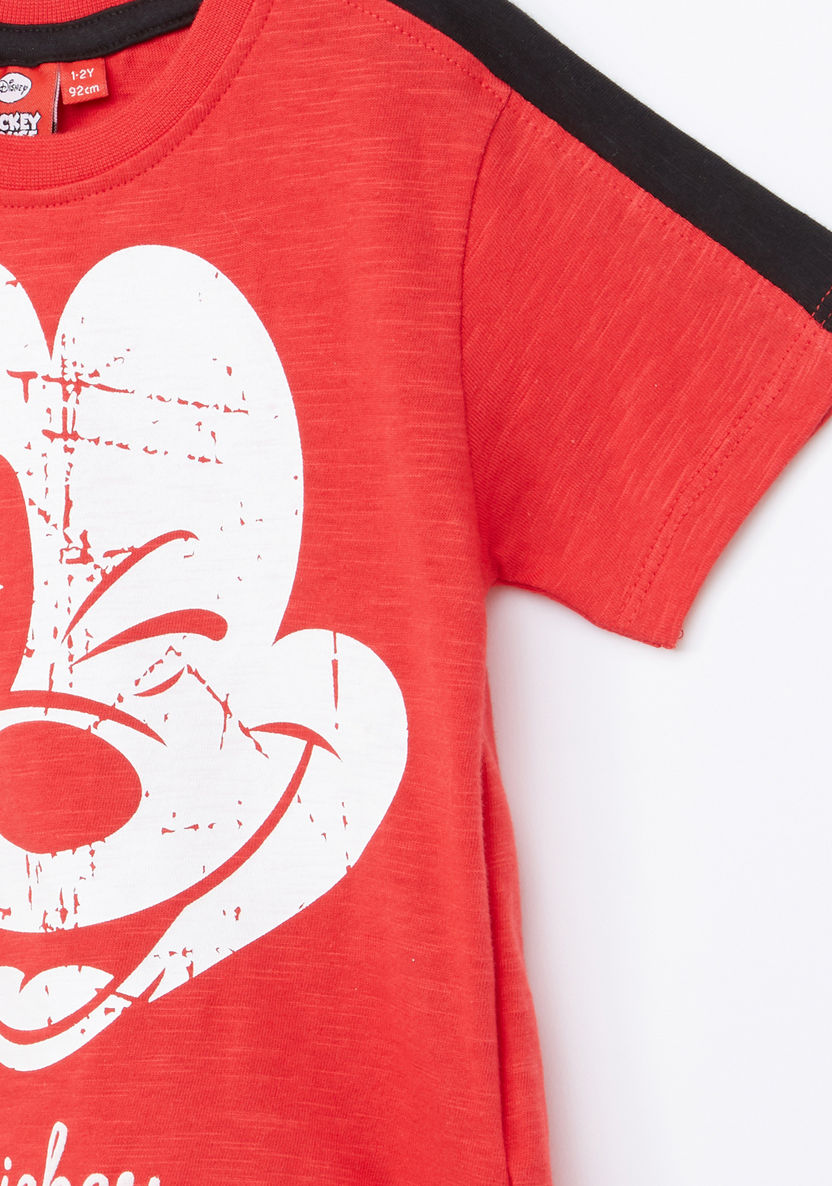 Mickey Mouse Graphic Round Neck T-shirt-T Shirts-image-1