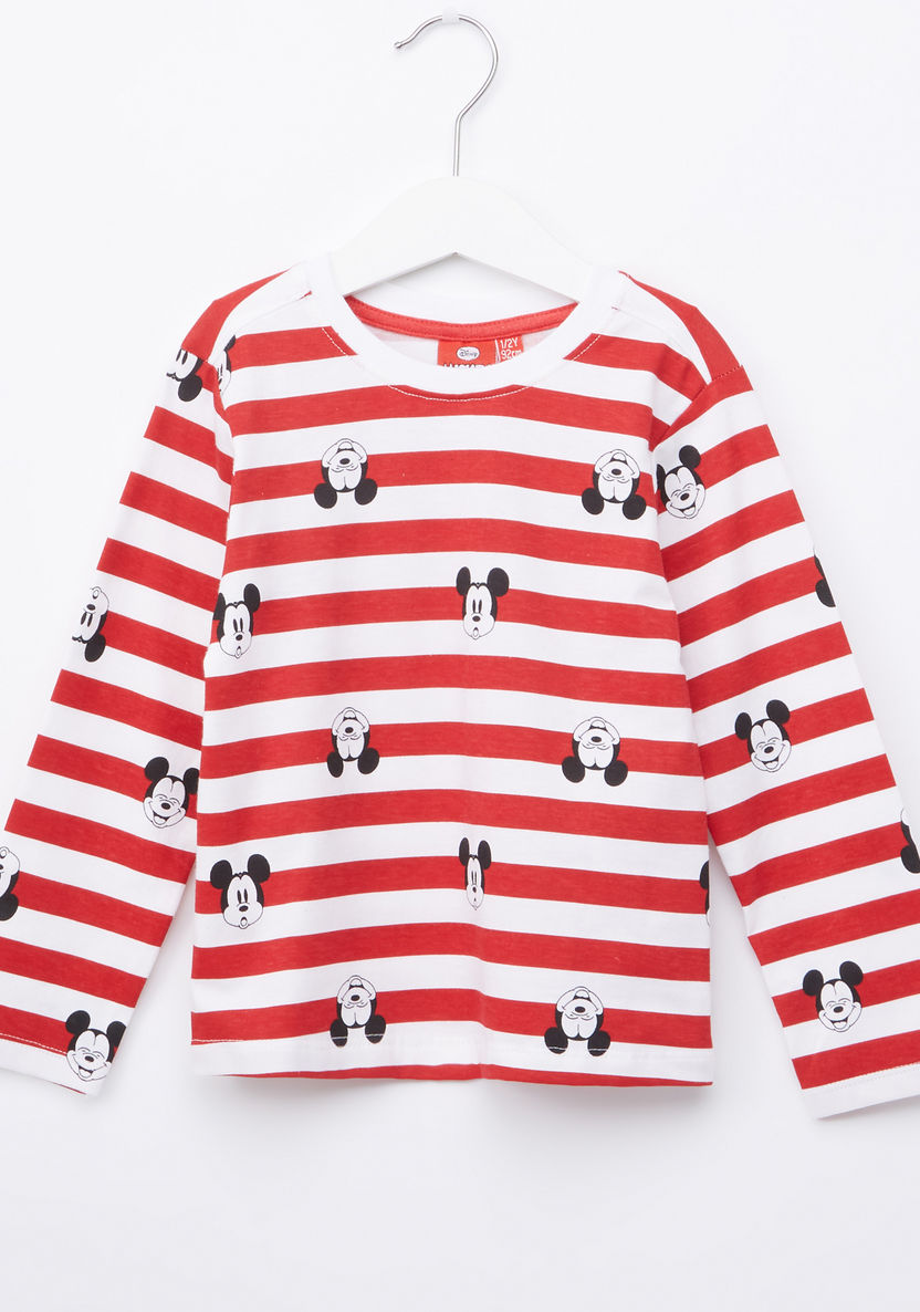 Mickey Mouse Printed Long Sleeves T-shirt-T Shirts-image-0