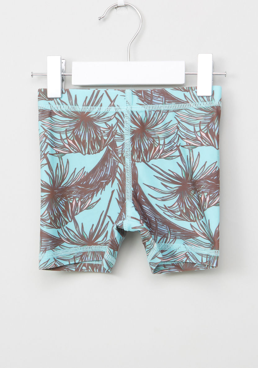 Juniors Printed Swimming Trunks with Elasticised Waistband-Swimwear-image-0