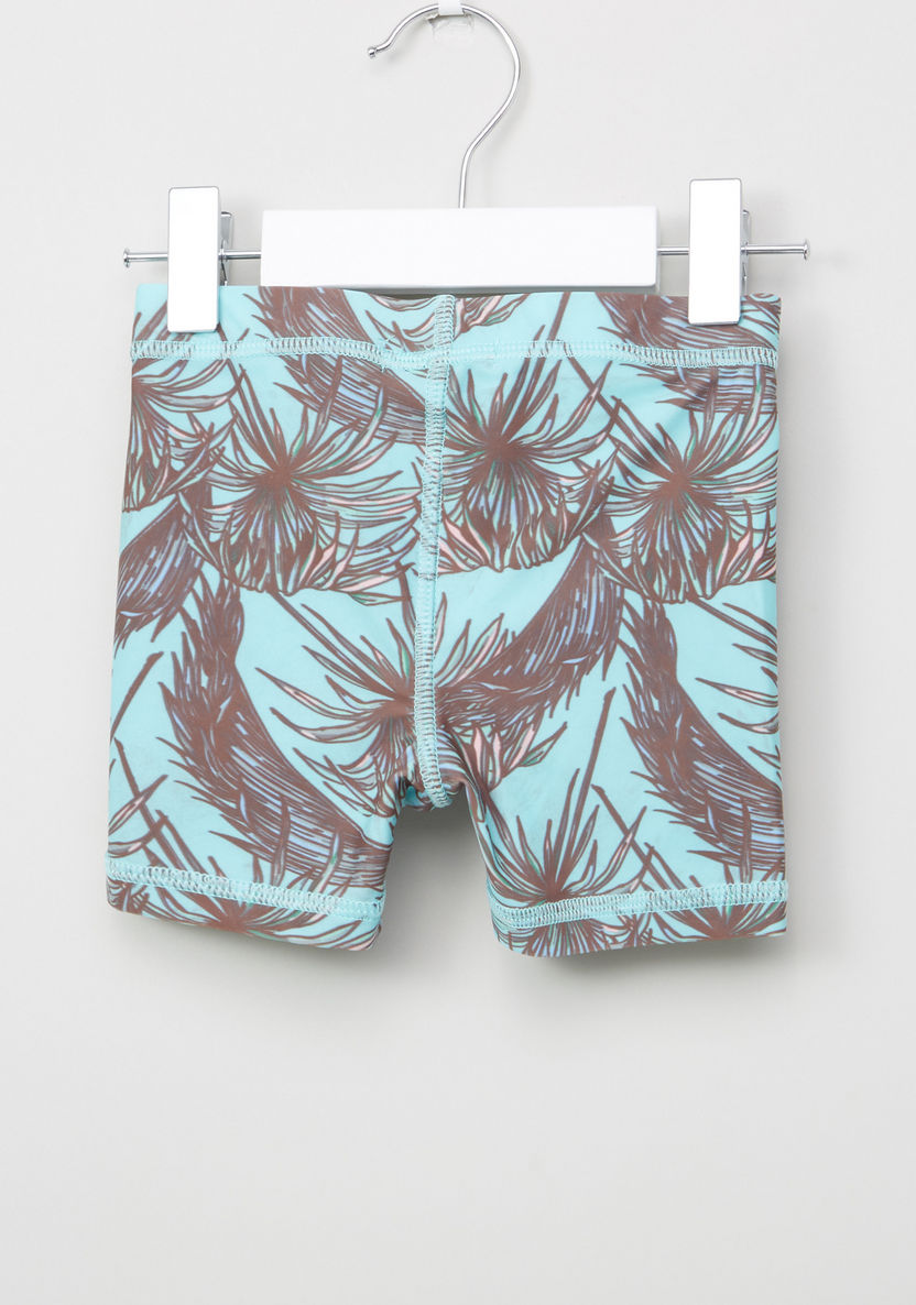Juniors Printed Swimming Trunks with Elasticised Waistband-Swimwear-image-2