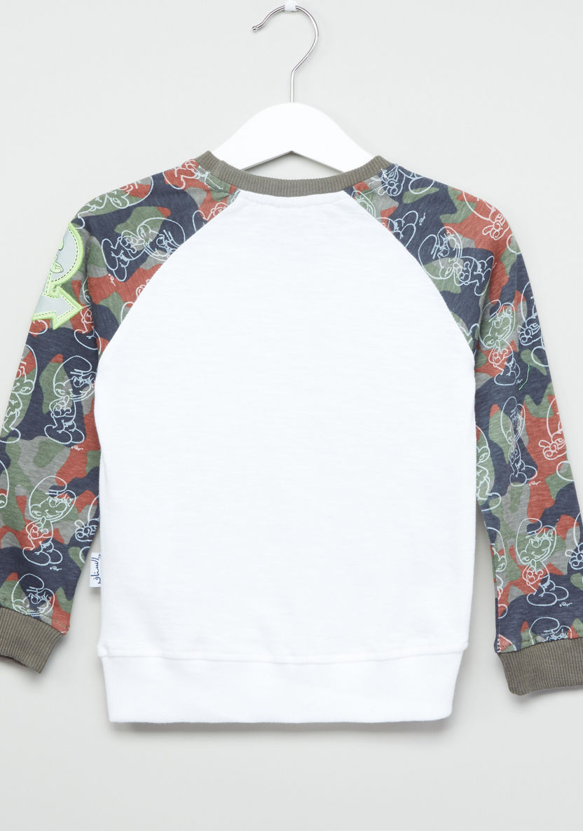 The Smurfs Printed Long Sleeves T-shirt-T Shirts-image-2