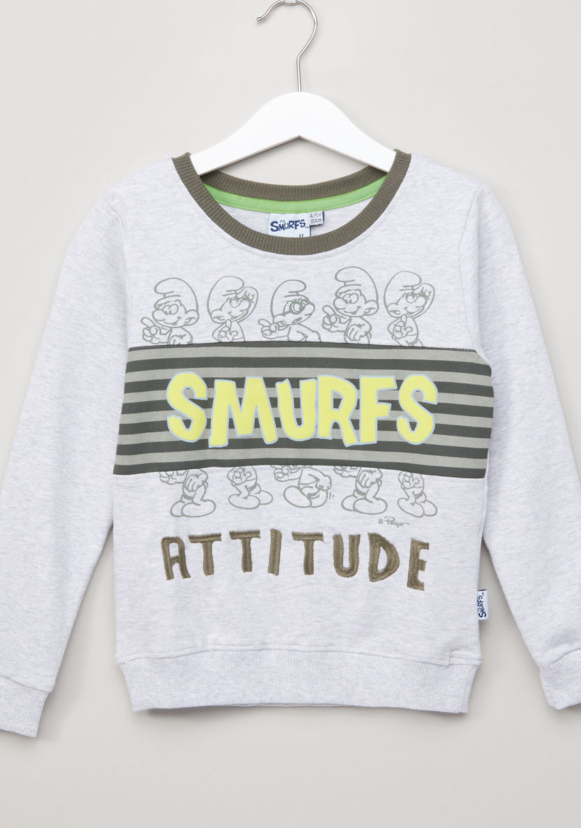 The Smurfs Printed Long Sleeves Sweatshirt-Coats and Jackets-image-0