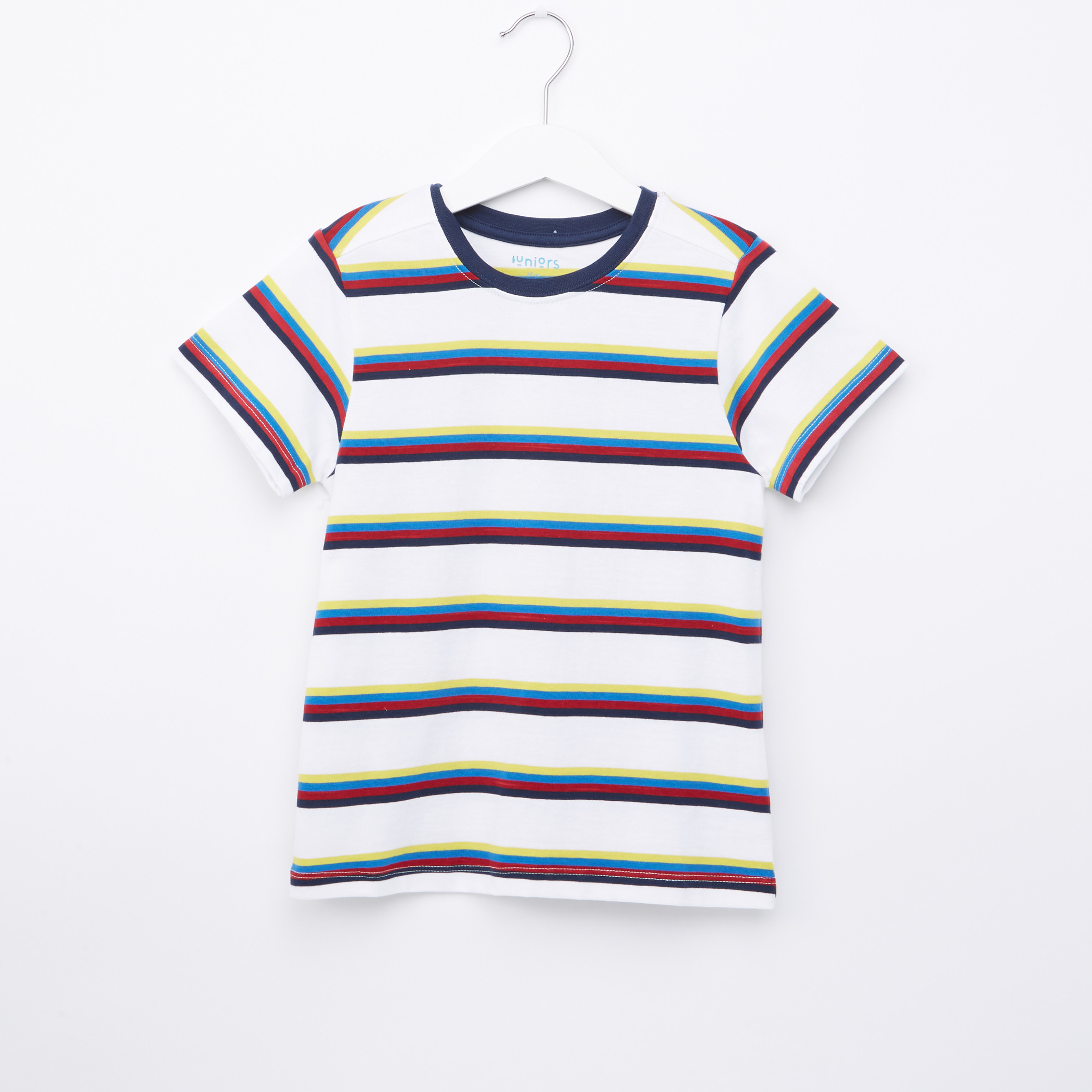 Juniors Striped Round Neck T-Shirt-boys-clothing-tshirtsandpolos-image-1