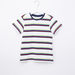 Juniors Striped Round Neck T-shirt-T Shirts-thumbnail-0