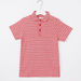 Juniors Striped Polo T-shirt with Short Sleeves-T Shirts-thumbnail-0