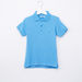 Juniors Textured Polo Neck T-shirt-T Shirts-thumbnail-0