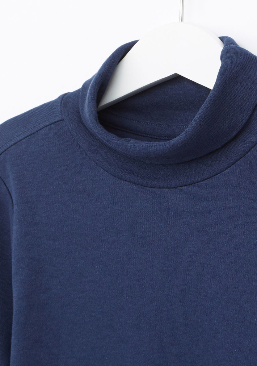 Juniors Turtle Neck Long Sleeves T-shirt-T Shirts-image-1