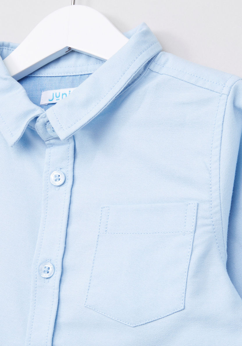 Juniors Pocket Detail Long Sleeves Shirt-Shirts-image-1