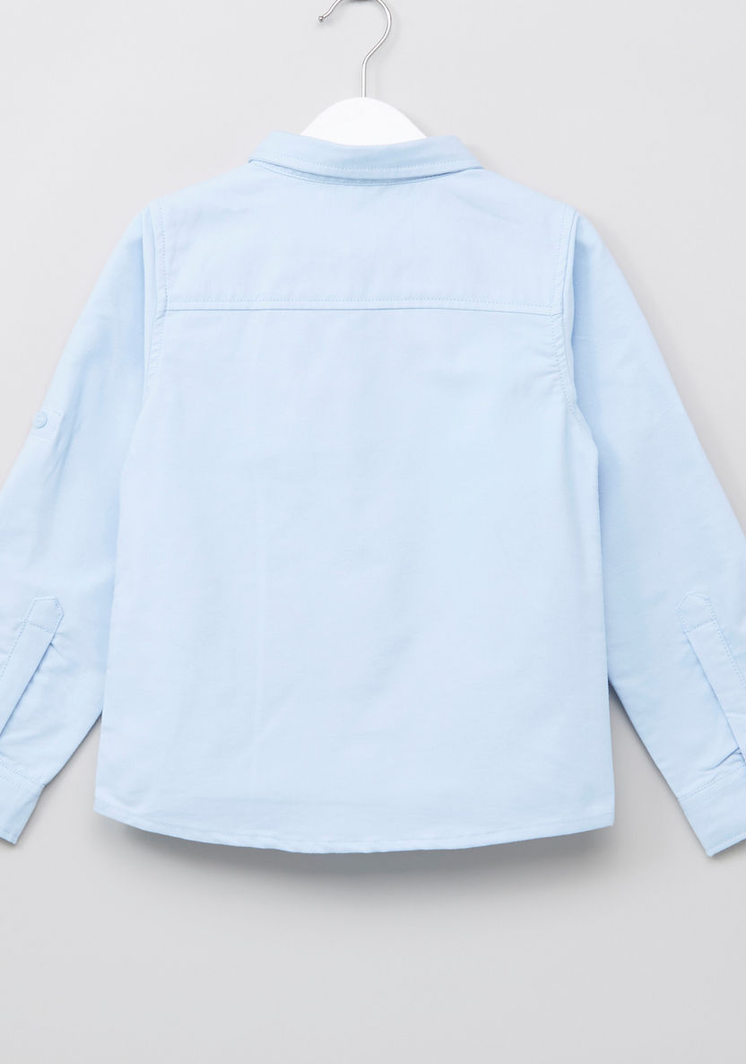 Juniors Pocket Detail Long Sleeves Shirt-Shirts-image-2