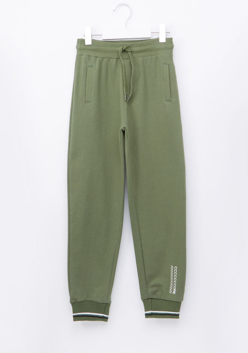 Juniors Printed Jog Pants with Pocket Detail and Elasticised Waistband-Joggers-image-0