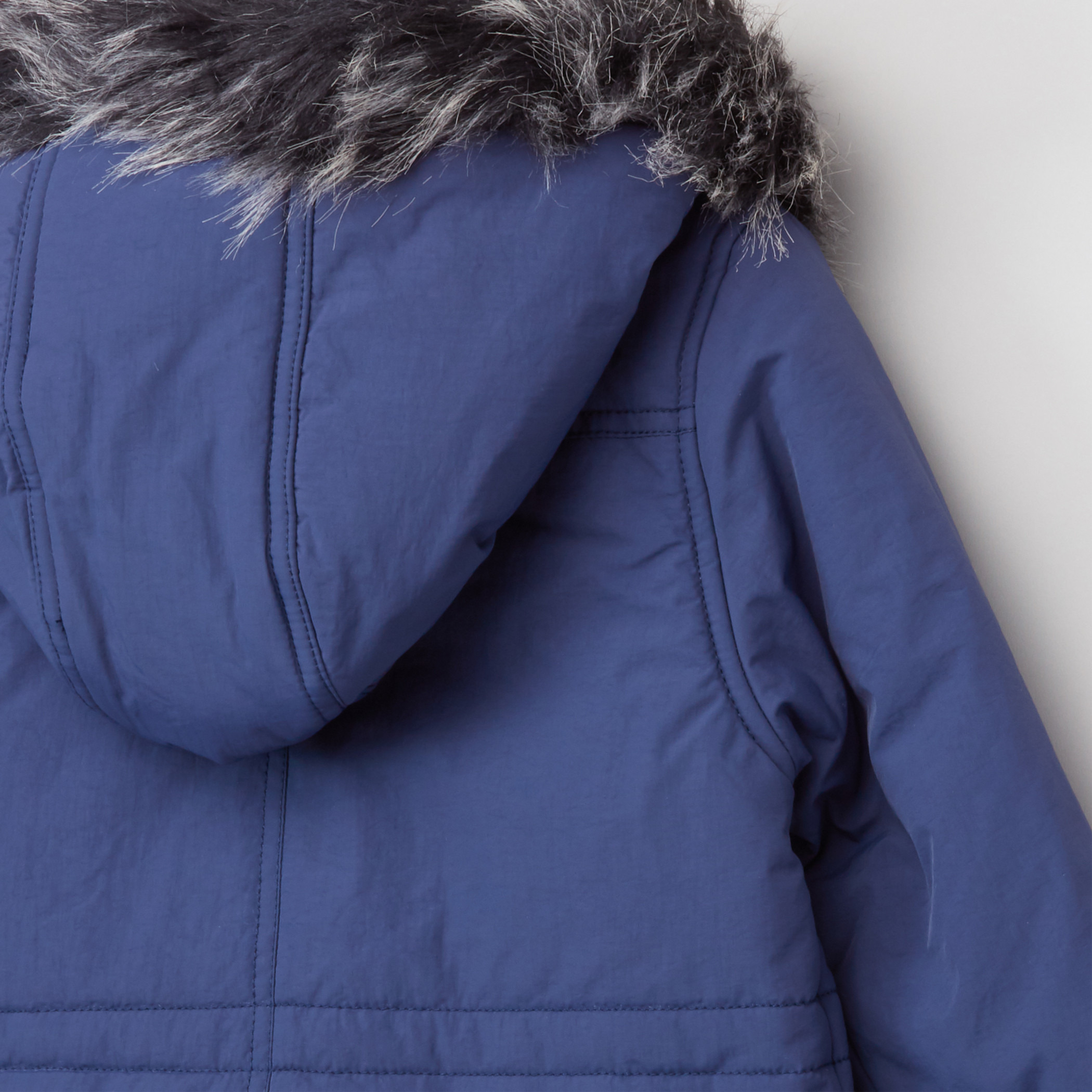 Juniors Parka Hooded Jacket with Pocket Detail and Zip Closure-boys-clothing-jacketsandcoats-image-4