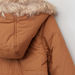Juniors Parka Hooded Jacket with Pocket Detail and Zip Closure-Coats and Jackets-thumbnail-3