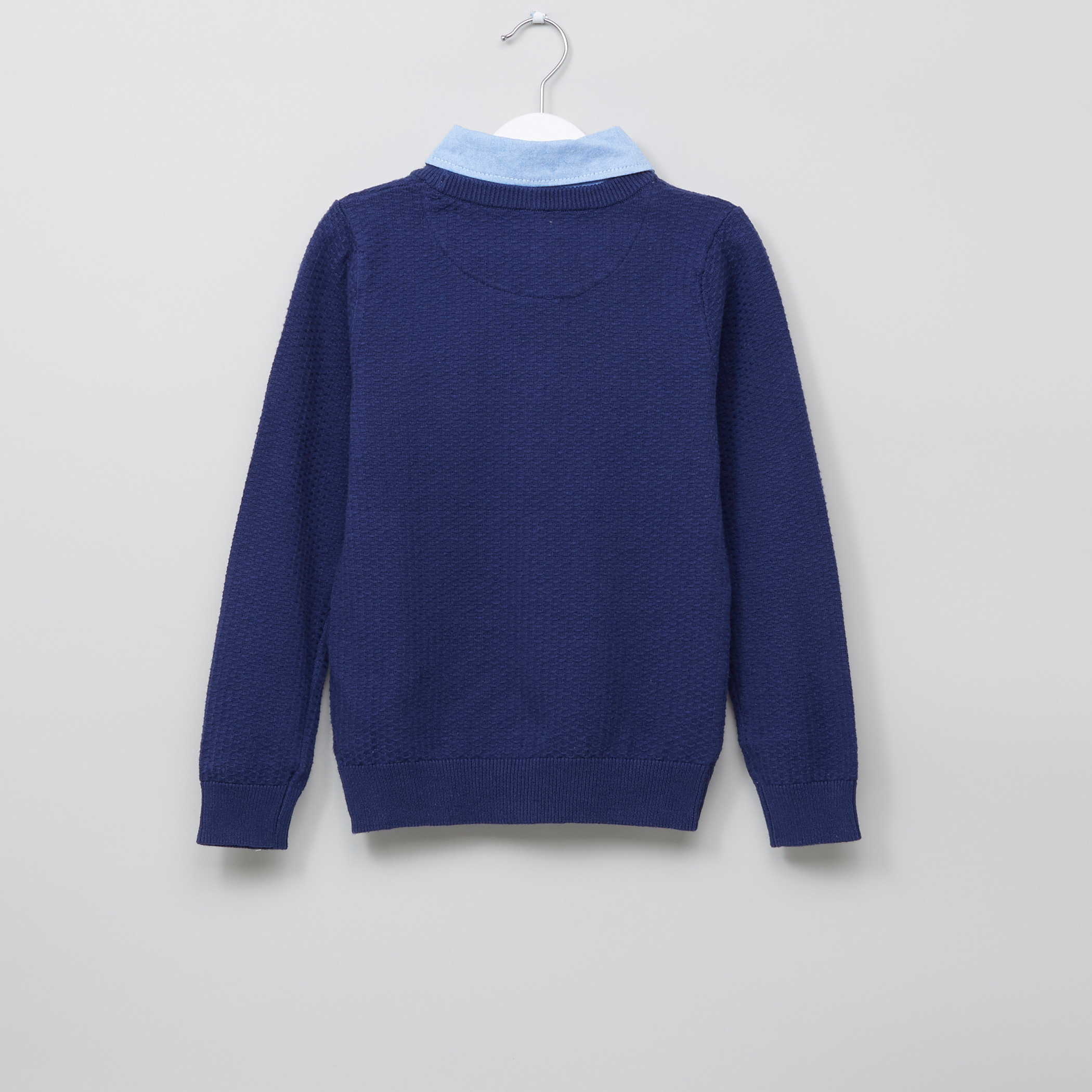 Juniors Mock Collar Long Sleeves Sweater-boys-clothing-jumpersandcardigans-image-3