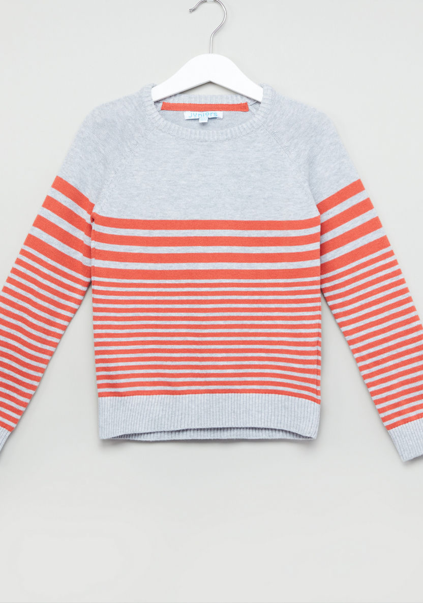 Juniors Knitwear with Stripes-Sweaters and Cardigans-image-0