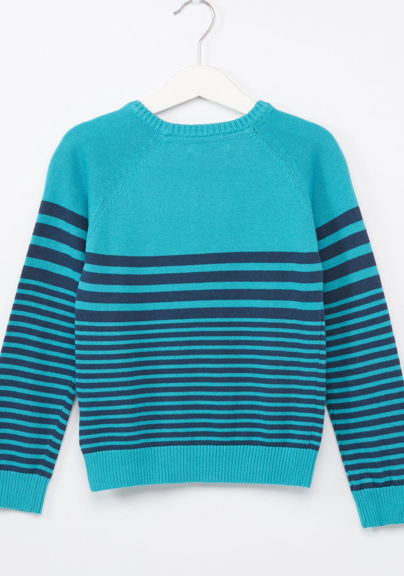 Juniors Knitwear with Stripes-Sweaters and Cardigans-image-2