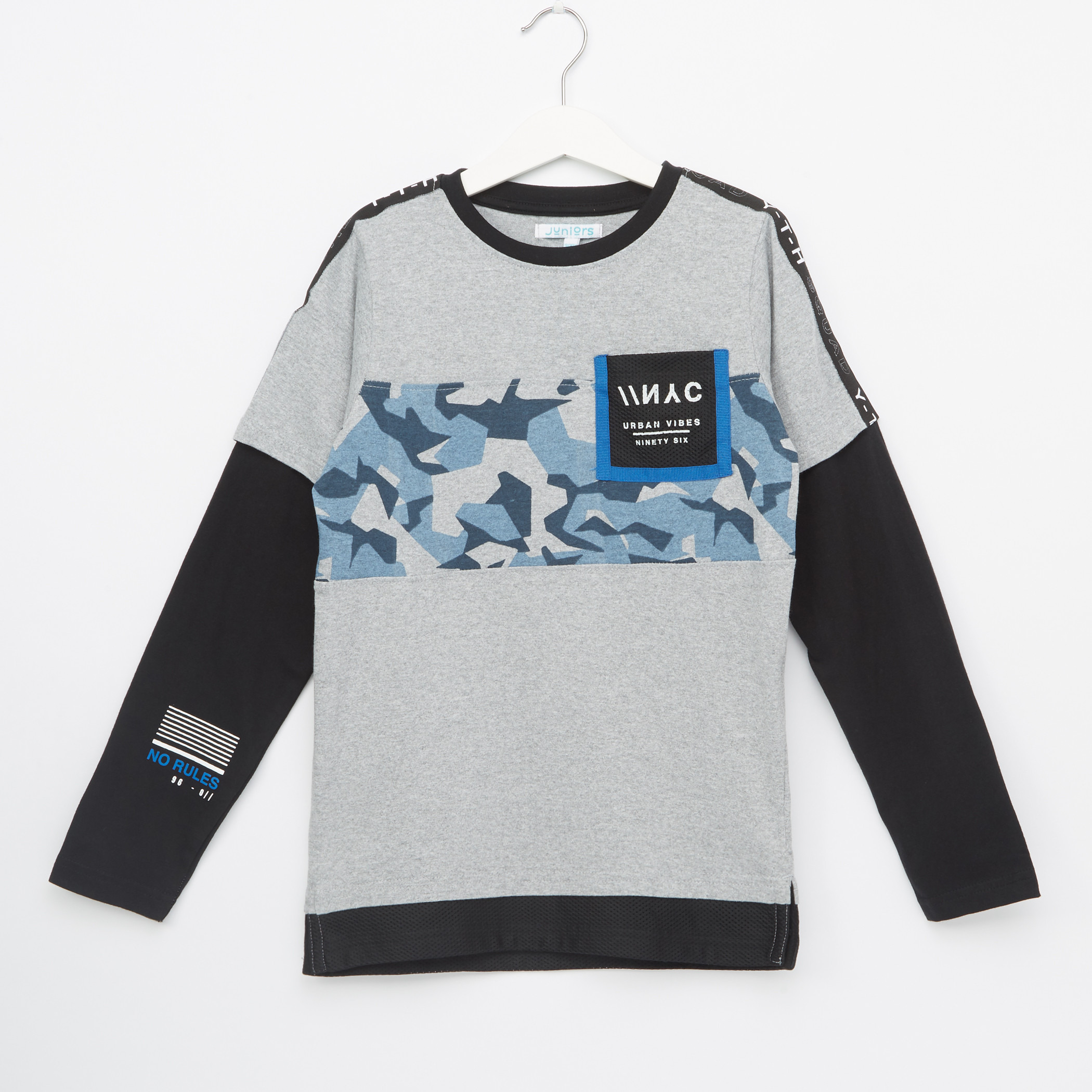 Juniors Printed Doctor Sleeves T-Shirt-boys-clothing-tshirtsandpolos-image-1