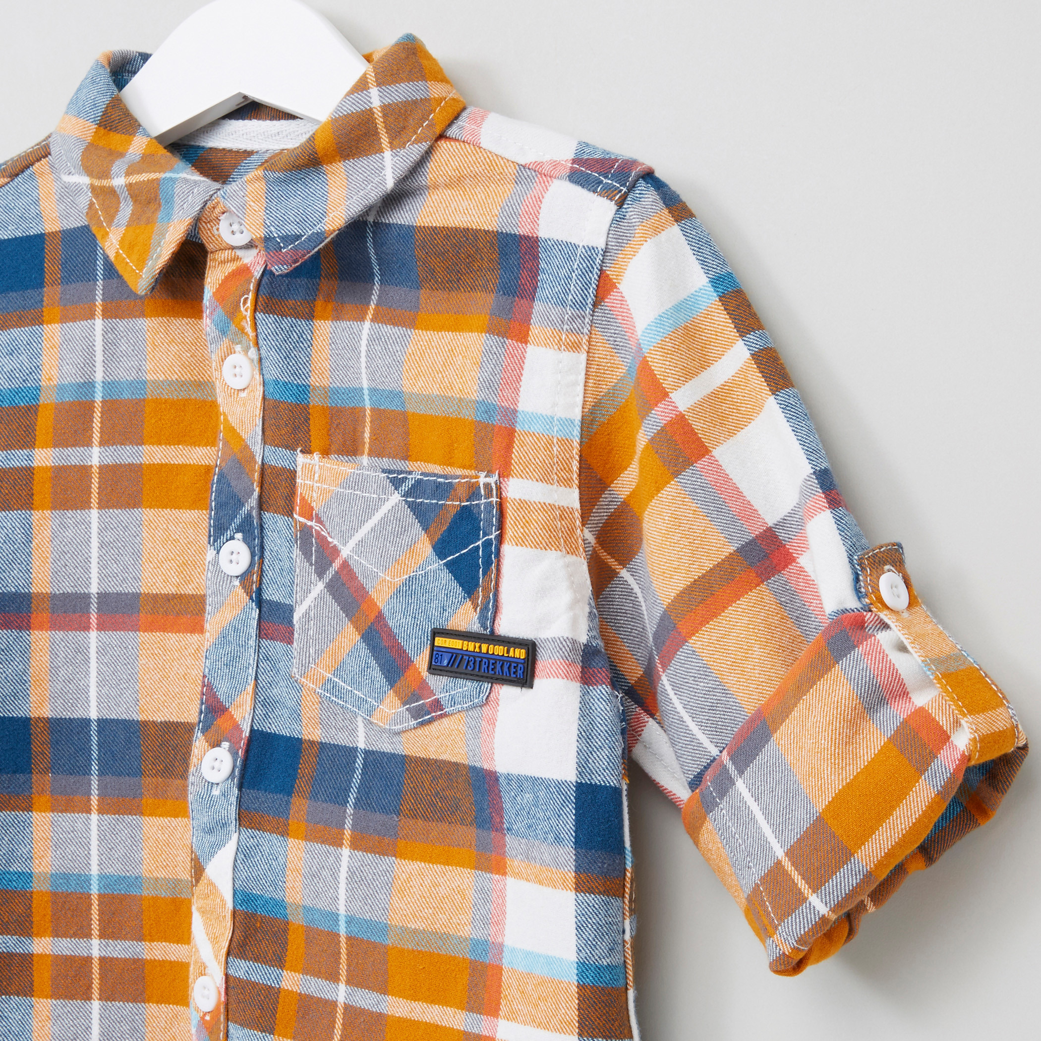 Juniors Chequered Long Sleeves Shirt-boys-clothing-shirts-image-2