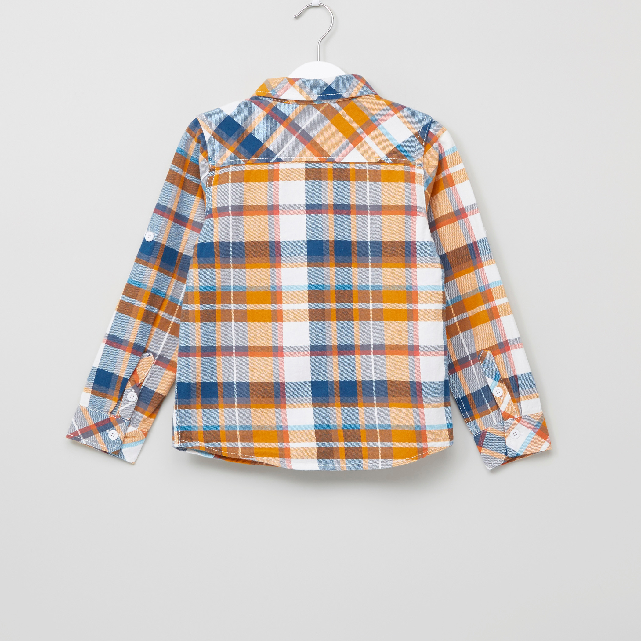 Juniors Chequered Long Sleeves Shirt-boys-clothing-shirts-image-3