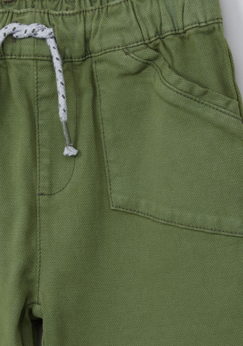 Juniors Jogger Pants with Drawstring Closure and Stitch Detail-Joggers-image-1