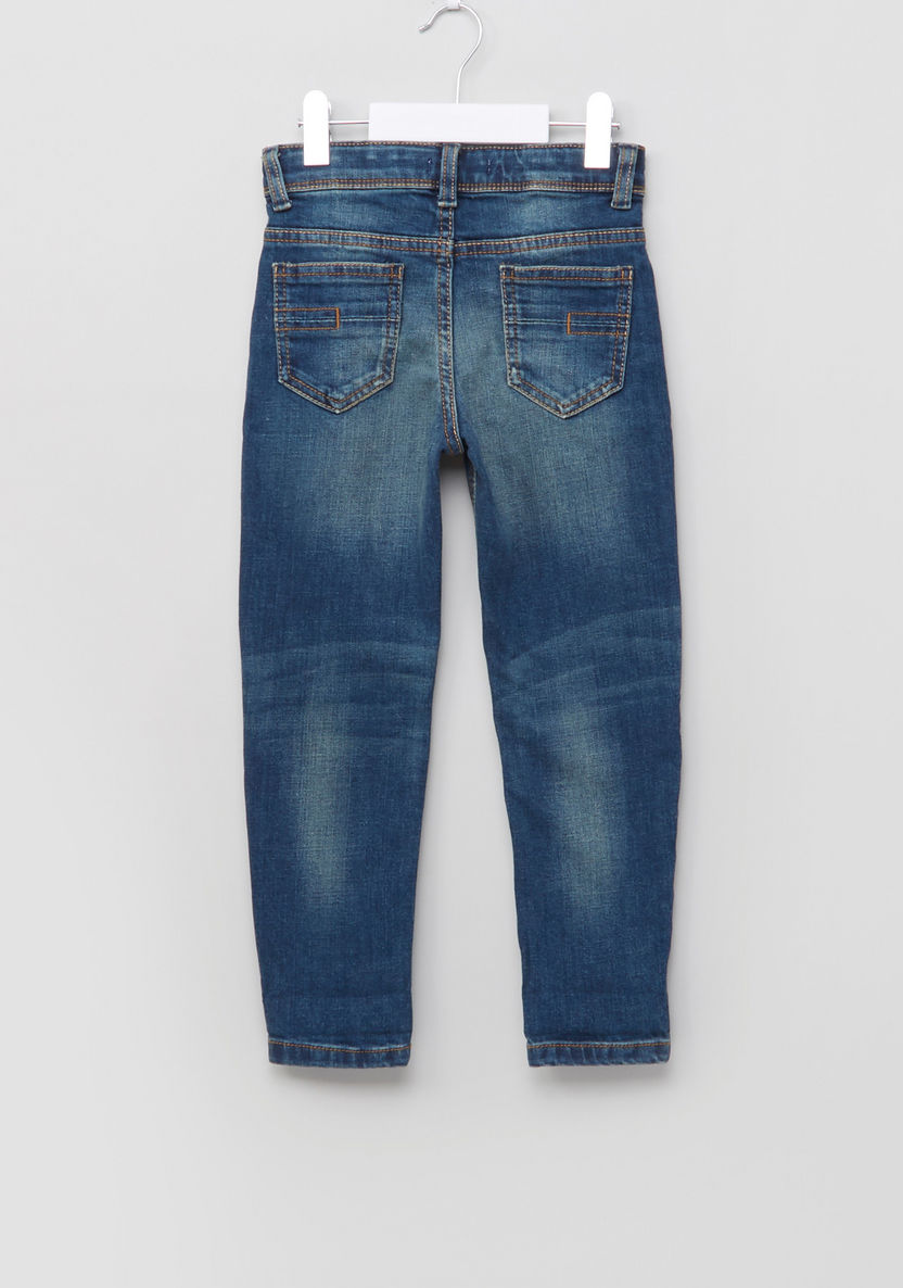 Juniors Denim Pants with Tearing Detail-Jeans-image-2