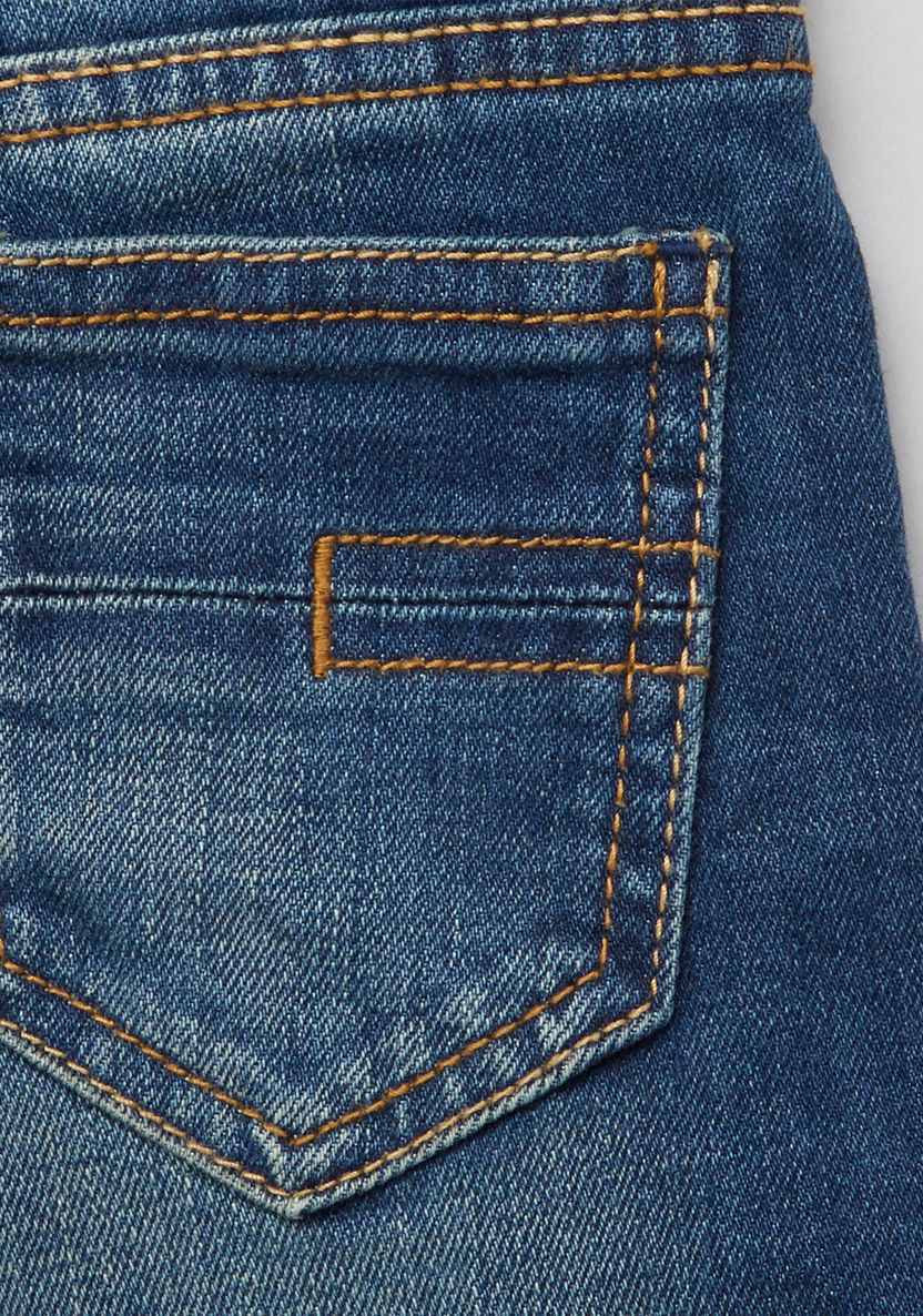 Juniors Denim Pants with Tearing Detail-Jeans-image-3
