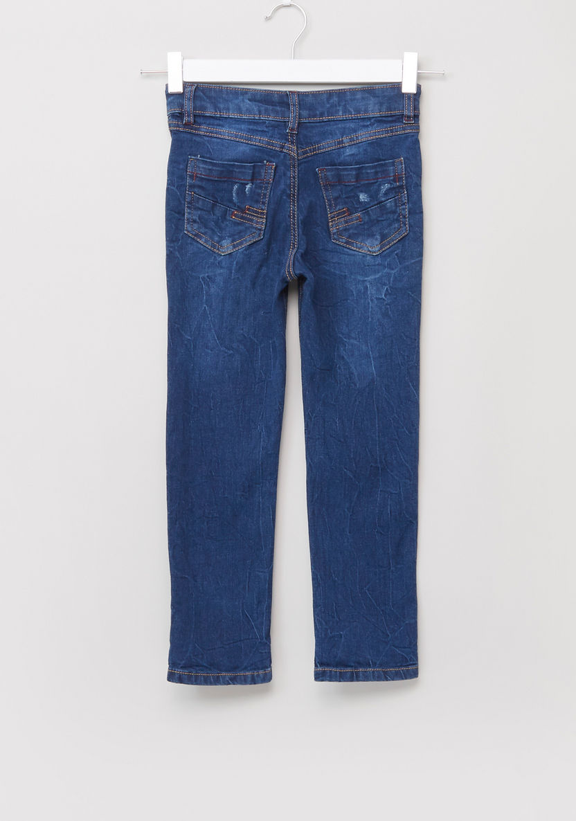 Juniors Denim Pants with Rip Effect-Jeans-image-2