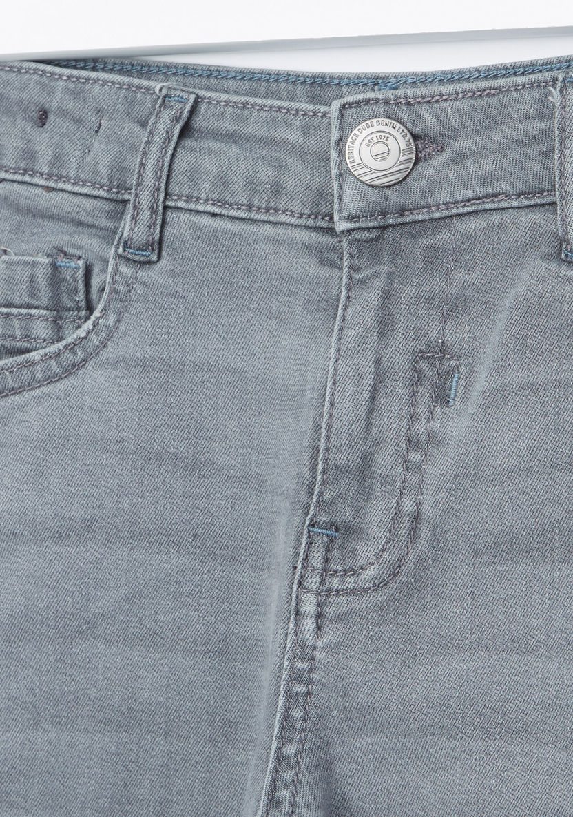 Juniors Washed Denim Pants-Jeans-image-1