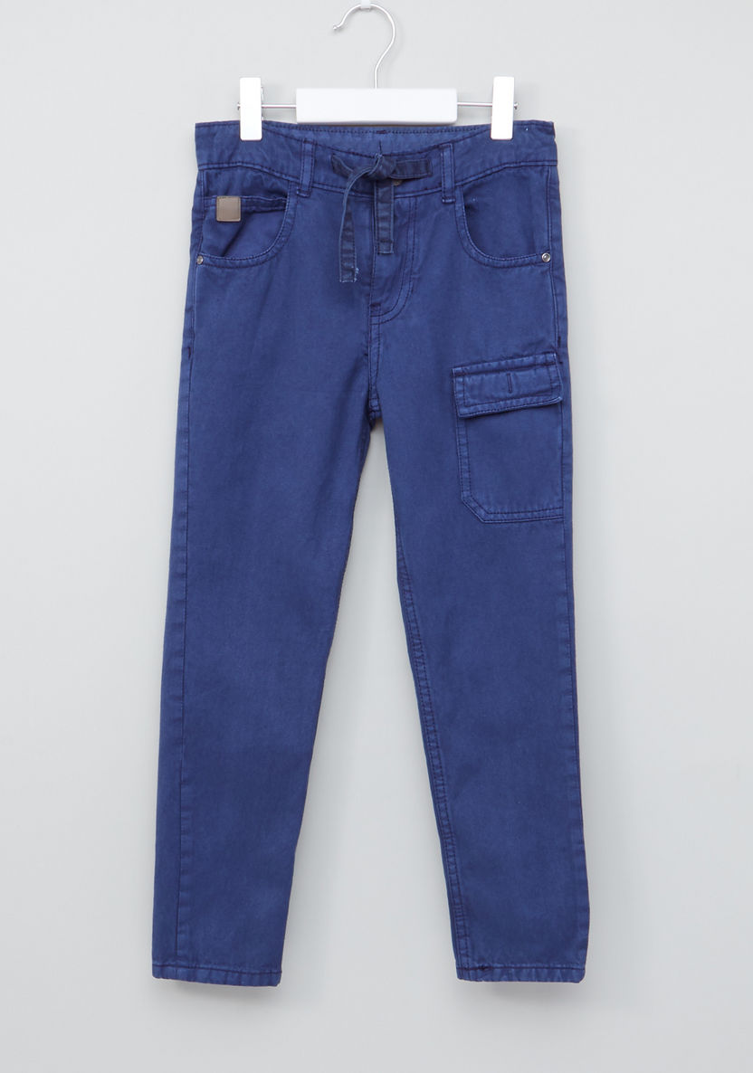 Juniors Full Length Pants with Pocket Detail-Pants-image-0