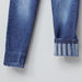 Juniors Full Length Distressed Jeans with Button Closure-Jeans-thumbnail-1