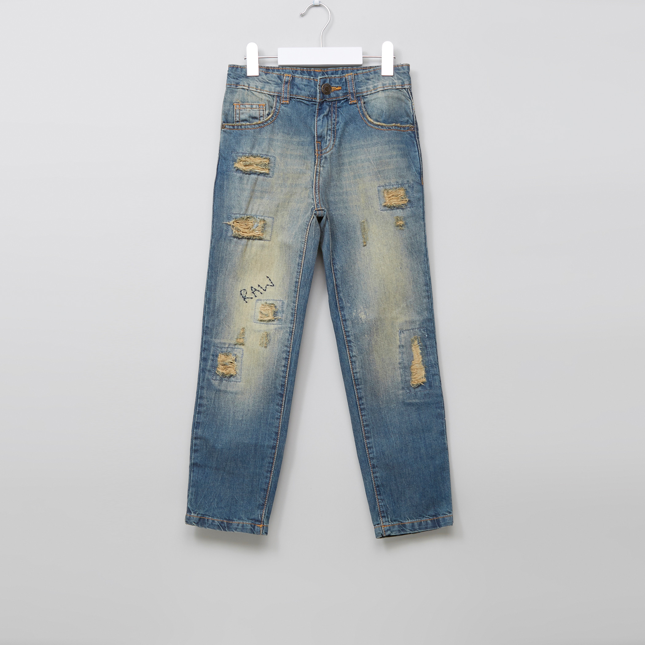Juniors Rip And Tear Denim Pants-boys-clothing-bottoms-jeans-image-1