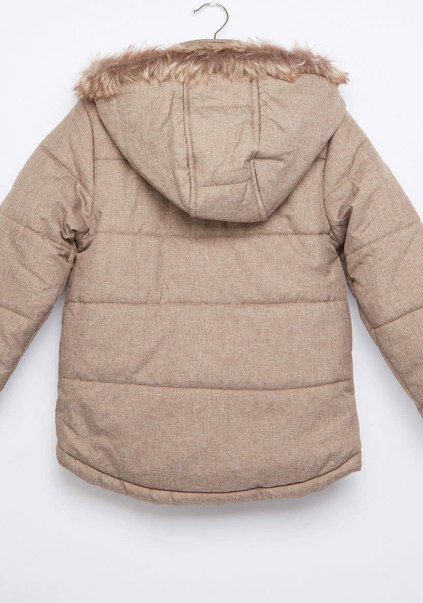 Juniors Pocket Detail Hooded Jacket-Coats and Jackets-image-2