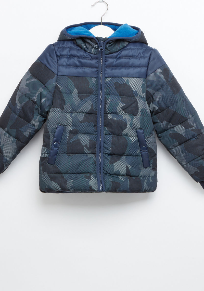 Juniors Camouflage Hooded Jacket-Coats and Jackets-image-0